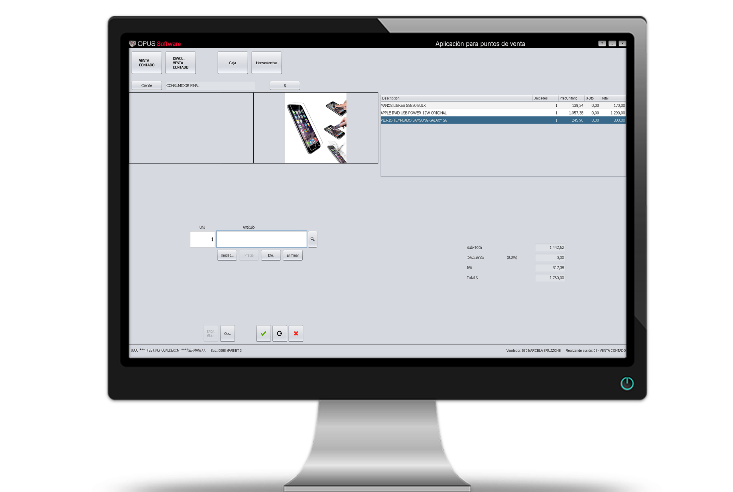 software para terminal punto de venta
